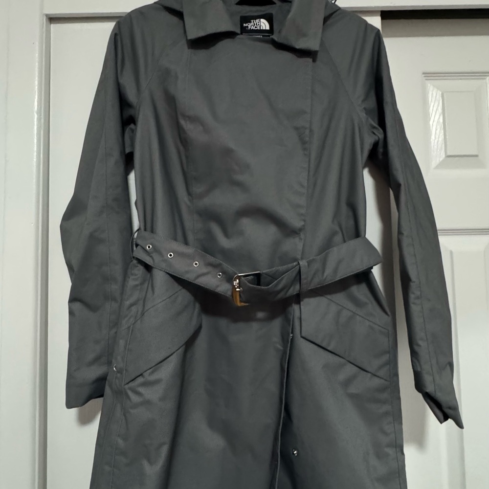 The North Face Gray Trench Coat with Belt